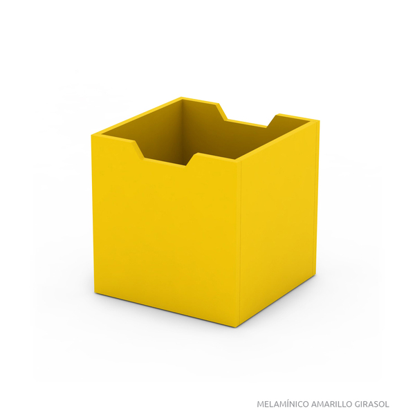 Caja cubos melaminico amarillo girasol mod