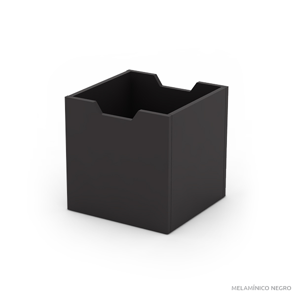 Caja cubos melaminico negro mod